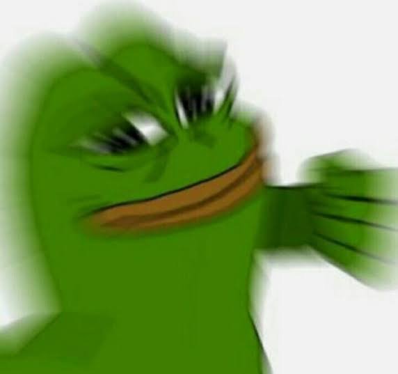흐릿하게 떨리는 개구리 밈